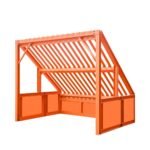 10’ Heavy Duty Static Grizzly Rock Screen, Adjustable Bolt-On Deck Bars, 4" x 4" I-Beams, 5000 lb Load Capacity, TMG-RS10