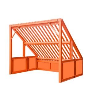 10’ Heavy Duty Static Grizzly Rock Screen, Adjustable Bolt-On Deck Bars, 4" x 4" I-Beams, 5000 lb Load Capacity, TMG-RS10