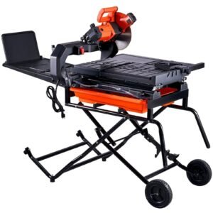 10" Wet Tile Cutter, 4500 RPM Motor, Adjustable Stand Included, Precision Cutting Performance, DOBA-WTC10