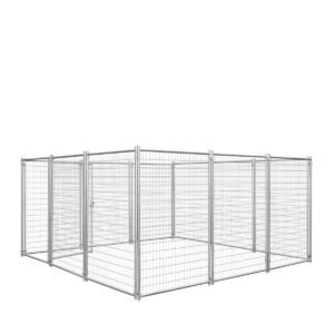 12’ x 12’ Galvanized Dog Kennel, Easy Assembly, Weather-Resistant, TMG-DCP12