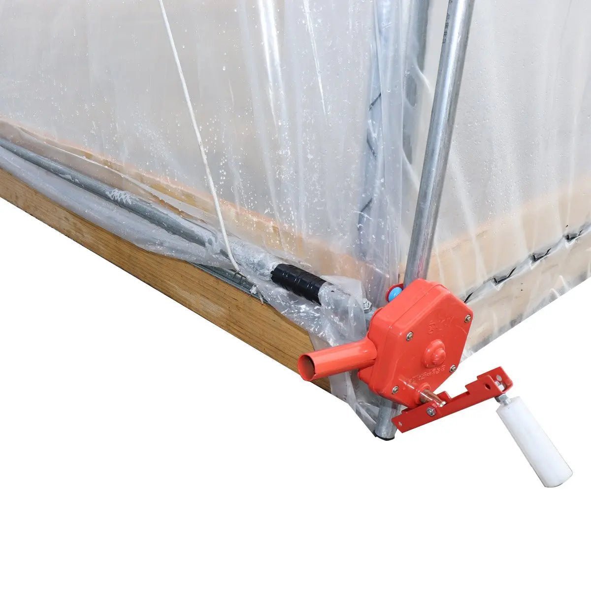 12’ x 30’ Tunnel Greenhouse Grow Tent w/6 Mil Clear EVA Plastic Film, Cold Frame, Hand Crank Roll-Up Sides, Peak Ceiling Roof, TMG-GH1230 - Image 10