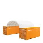 20' x 20' PE Fabric Container Shelter, Fire Retardant, Water Resistant, UV Protected, TMG-ST2021CE(Previously ST2020C)