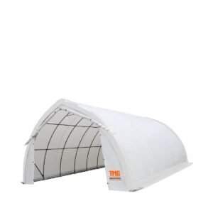 20' x 30' Arch Wall Peak Ceiling Storage Shelter with Heavy Duty 11 oz PE Cover & Drive Through Doors, TMG-ST2031P (Previously ST2030P)
