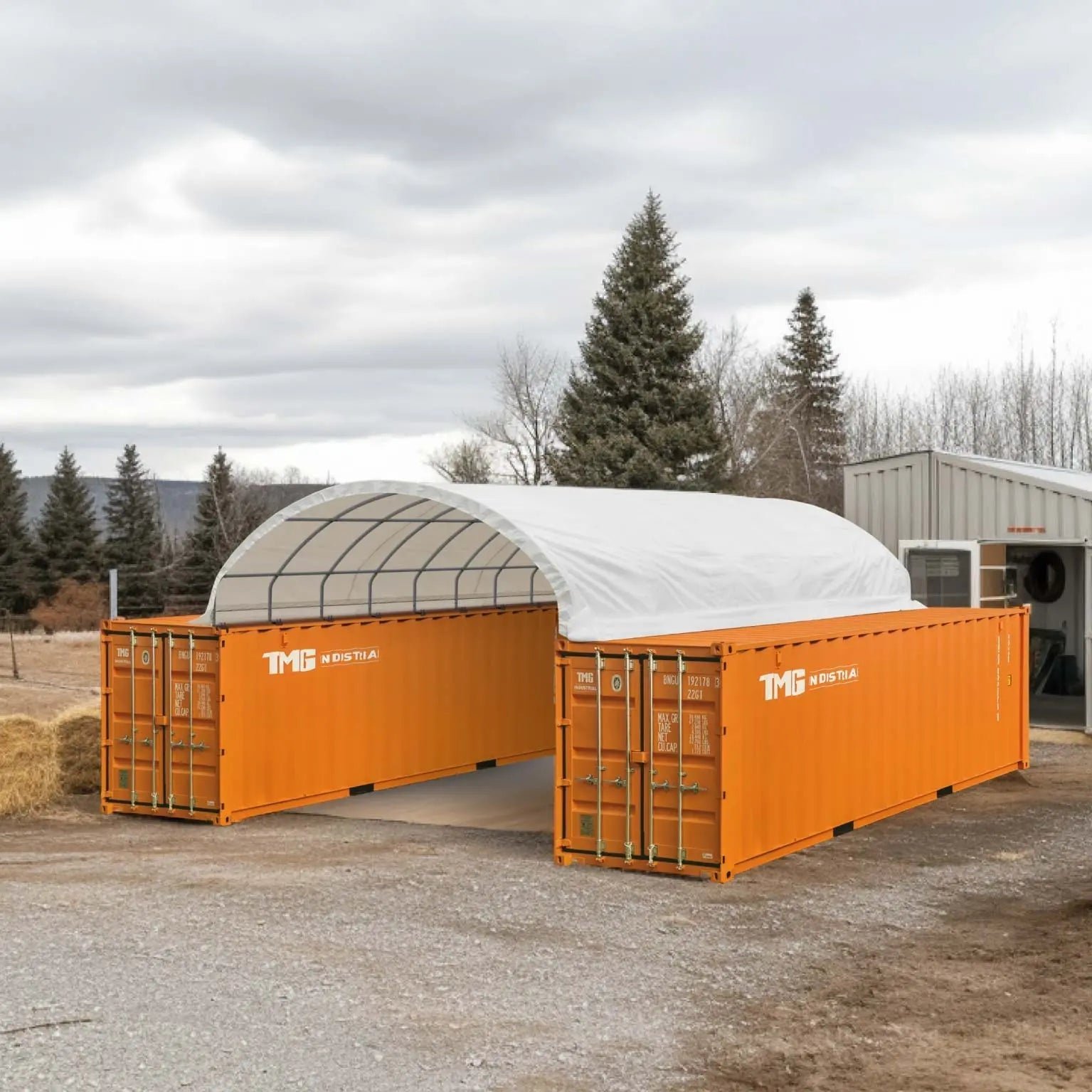 20' x 40' PVC Fabric Container Shelter, Fire Retardant, Water Resistant, UV Protected, TMG-ST2041CV(Previously ST2040C) - Image 3