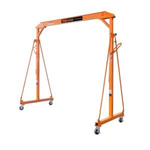2200-lb Adjustable Height All-Steel Gantry Crane, Auto-Lock, 95" Min. Height, 142" Max. Height, Locking Swivel Casters, TMG-AGC11(Previously TMG-AGC10)
