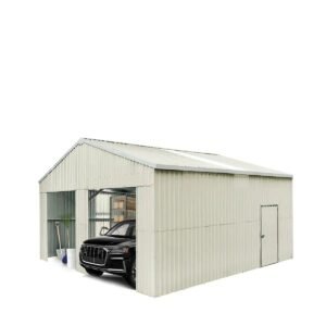 25’ x 25’ Double Garage Metal Barn Shed with Side Entry Door (Discontinued – Replaced by TMG-MS2030, MS2630)