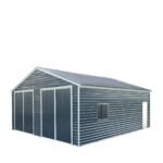 26’ x 30’ Metal Garage Shed, 9’ High Double Front Doors, 14’ Peak, 780 Sq-Ft TMG-MS2630