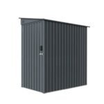 3’ x 6’ Galvanized Metal Pent Shed, 29 GA Corrugated Metal, 75“ Upper edge, TMG-MS0306