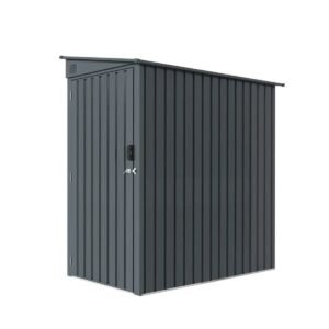 3’ x 6’ Galvanized Metal Pent Shed, 29 GA Corrugated Metal, 75“ Upper edge, TMG-MS0306