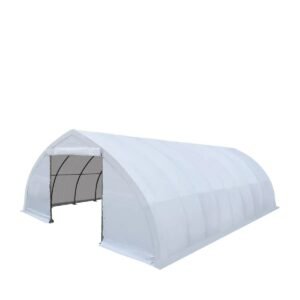 30' x 40' Peak Ceiling Storage Shelter with Heavy Duty 11 oz PE Cover & Drive Through Doors, TMG-ST3040E (Previously ST3040)