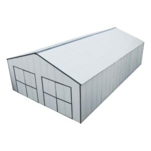 30' x 50' Metal Garage Shed – Steel Building with 11’ Clearance High Front Doors, Side Entry Door, 16 GA Steel Structure TMG-MS3050