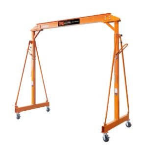 4400-lb Adjustable Height All-Steel Gantry Crane, Auto-Lock, 95" Min. Height, 142" Max. Height, Locking Swivel Caster Wheels, TMG-AGC21(Previously TMG-AGC20)