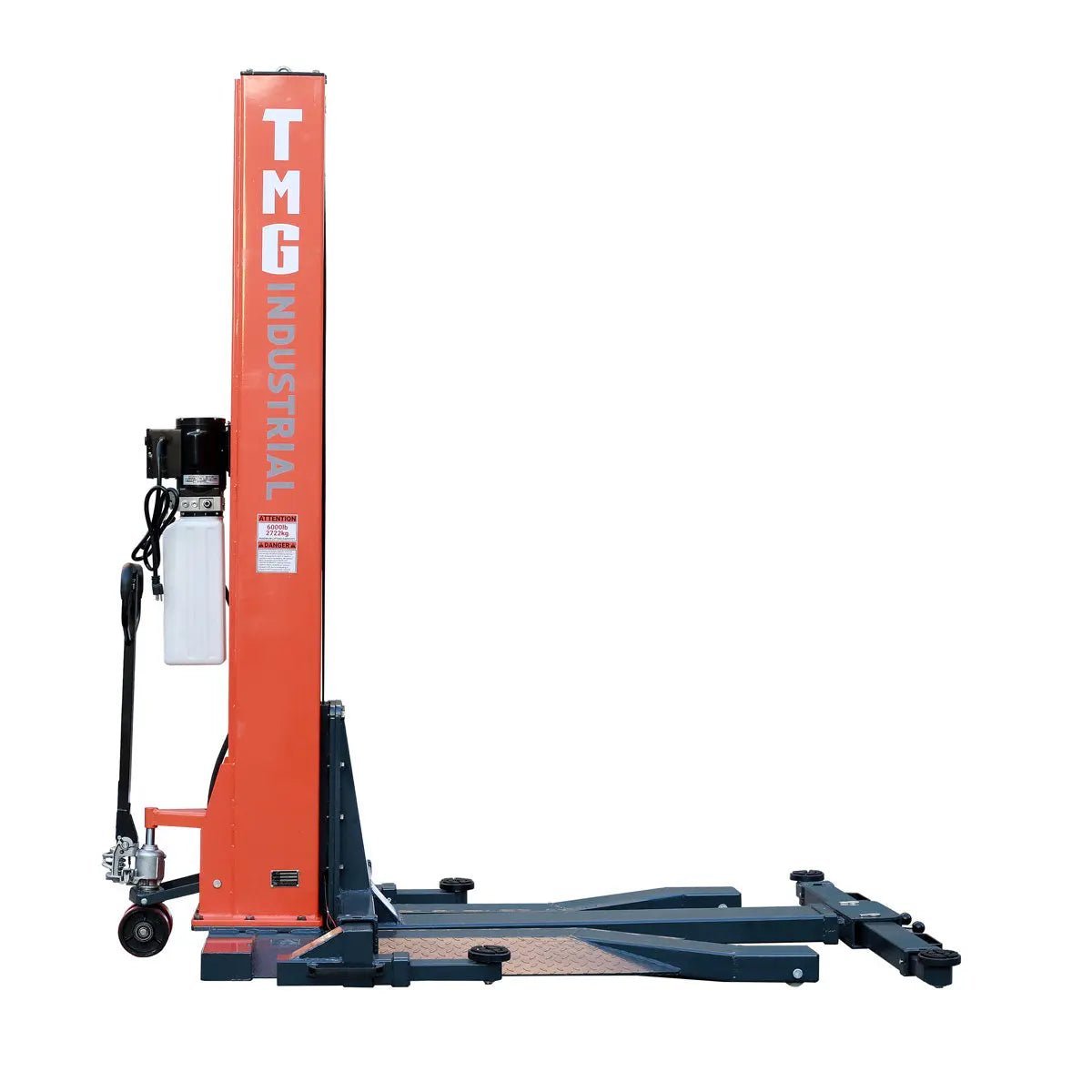 6000 LB Portable Single Post Auto Lift, 72'' Lifting Height, Low Profile Jack, CETL certified Pump, TMG-ALSP60 - Image 13