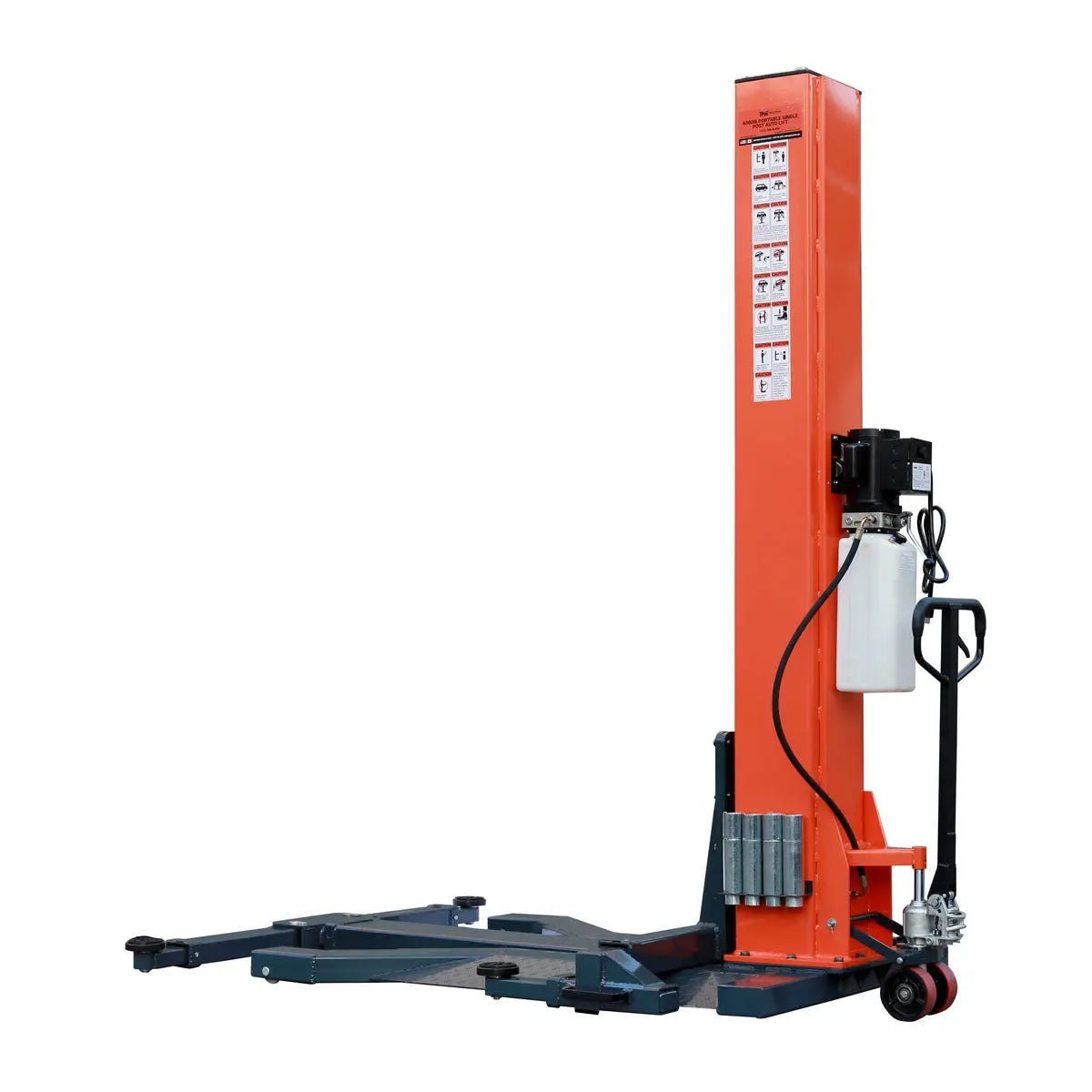 6000 LB Portable Single Post Auto Lift, 72'' Lifting Height, Low Profile Jack, CETL certified Pump, TMG-ALSP60 - Image 11