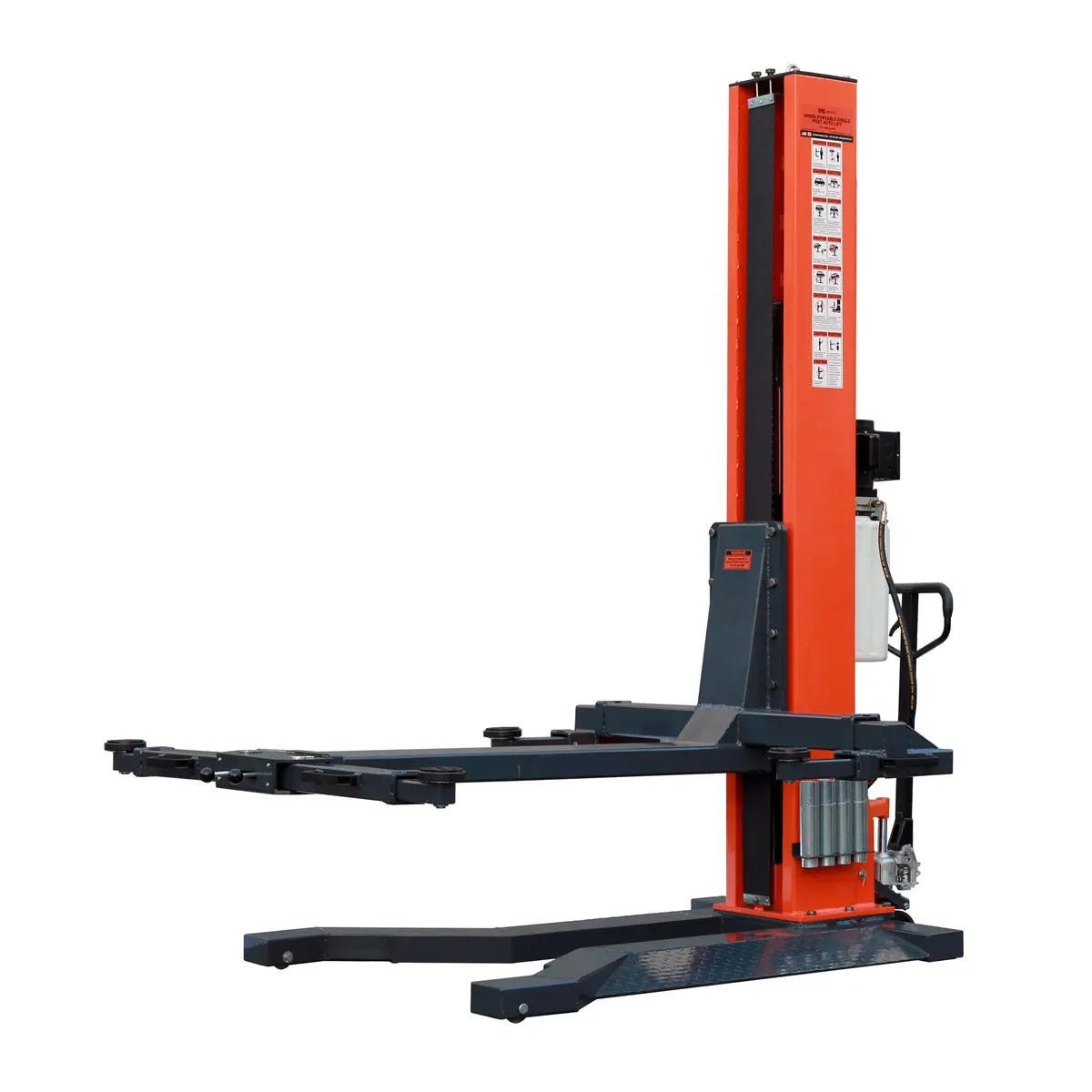 6000 LB Portable Single Post Auto Lift, 72'' Lifting Height, Low Profile Jack, CETL certified Pump, TMG-ALSP60 - Image 3