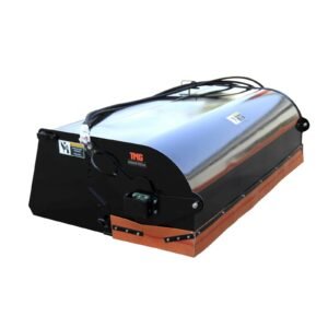 72" Skid Steer Pick Up Broom Sweeper with Bucket, Standard Flow, 22" Diameter Bristles, 45-75 HP Skid Steers, TMG-PS72