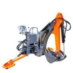8-ft Tractor Swing Backhoe Attachment, Category 1 Hookup, 180° Boom and Bucket Rotation, 12" Bucket Included, TMG-TBH88