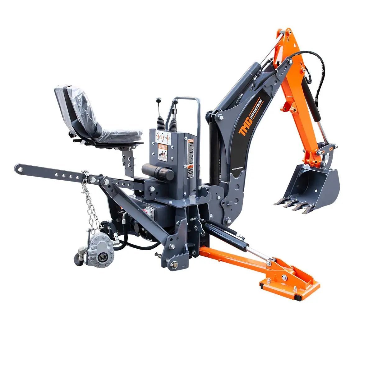 9-ft Tractor Swing Backhoe Attachment, Category 1 & 2, 180° Boom and Bucket Rotation, 15" Bucket Included, TMG-TBH90 - Image 13