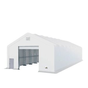 Pro Series 30' x 80' Dual Truss Storage Shelter with Heavy Duty 17 oz PVC Cover & Drive Through Doors, TMG-DT3081-PRO