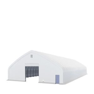 Pro Series 70' x 120' Dual Truss Storage Shelter with Heavy Duty 32 oz PVC Cover & Drive Through Doors, TMG-DT70120-PRO