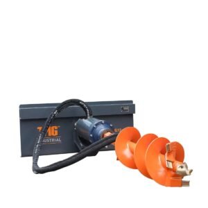 Skid Steer Post Hole Auger Drive Attachment, 12" Diameter Auger, 48" Drilling Depth, Standard Flow, TMG-SAG12