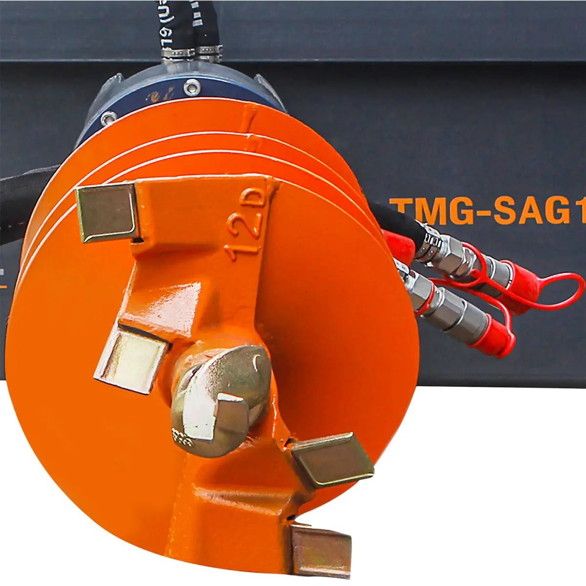 Skid Steer Post Hole Auger Drive Attachment, 12" Diameter Auger, 48" Drilling Depth, Standard Flow, TMG-SAG12 - Image 7