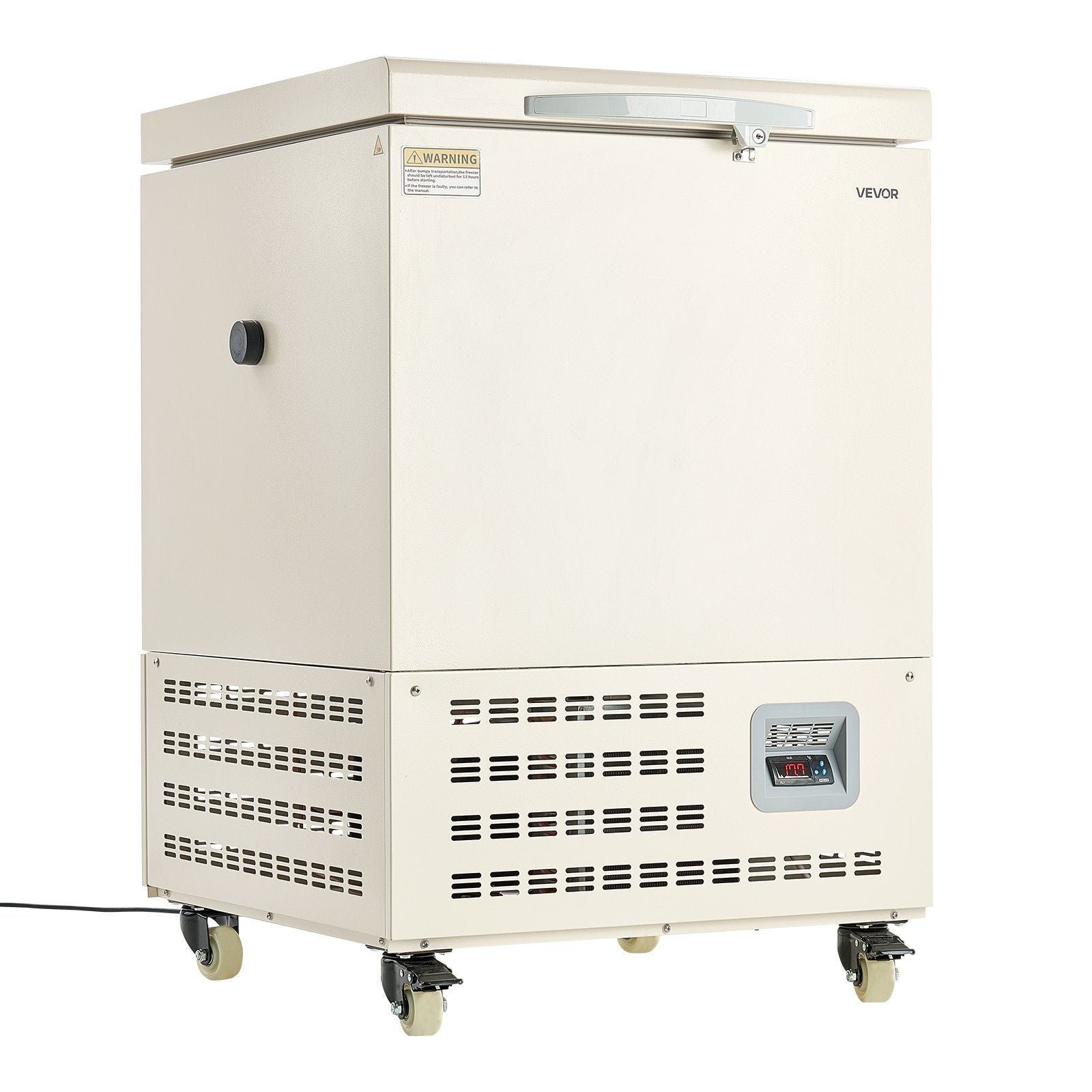 Ultra Low Temperature Freezer, 58 L, −40°F to −123°F Adjustable Temp Range, with Rollers and Digital Display, 304 Stainless Steel Liner, Low Temperature Lab Freezer for Laboratory Samples Storage - Image 10