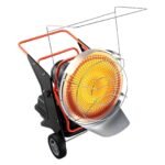 125,000 BTU Radiant Kerosene/Diesel Heater, Portable Industrial Space Heater with Adjustable Temperature & Wheels, DOBA-RH125