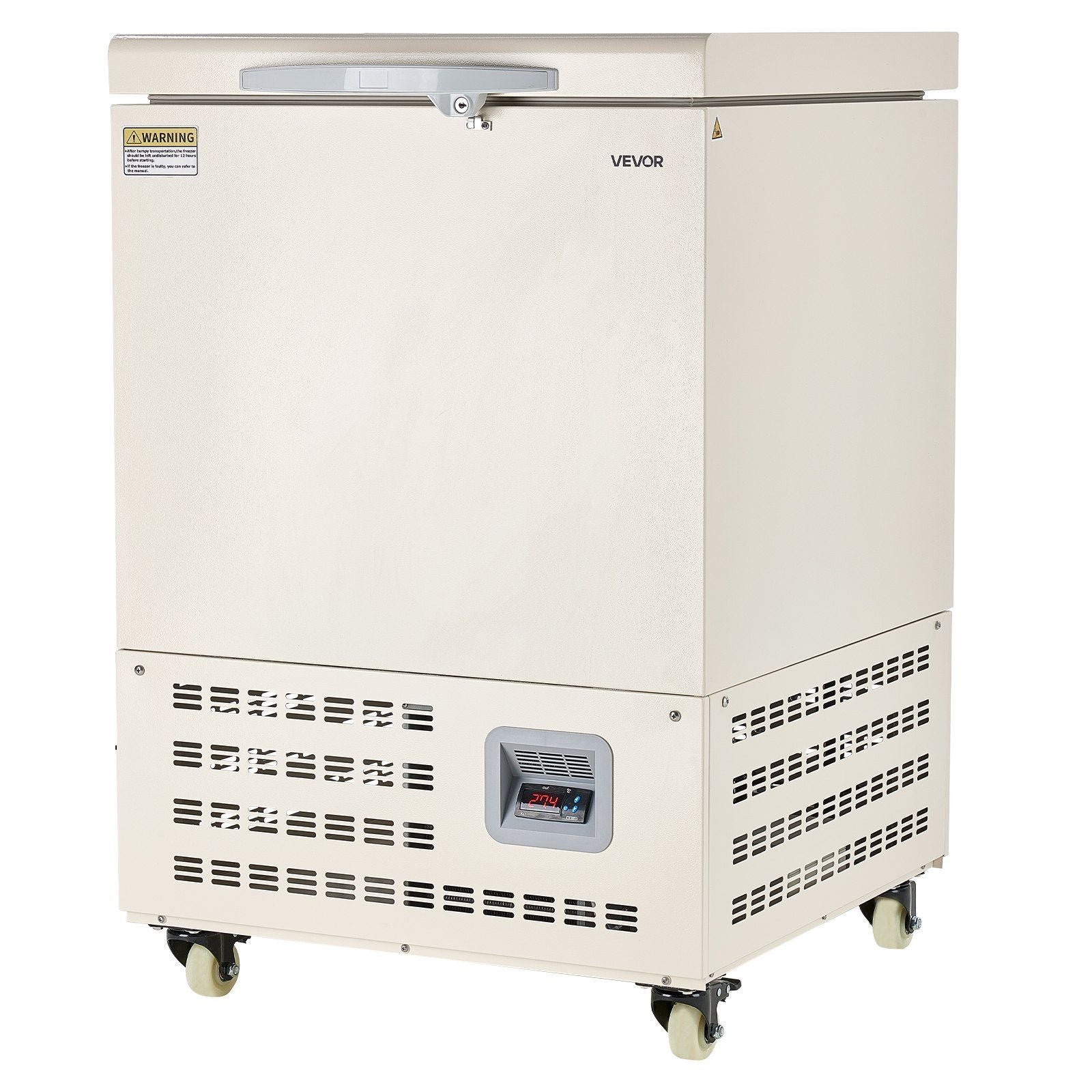Ultra Low Temperature Freezer, 58 L, −40°F to −123°F Adjustable Temp Range, with Rollers and Digital Display, 304 Stainless Steel Liner, Low Temperature Lab Freezer for Laboratory Samples Storage - Image 9