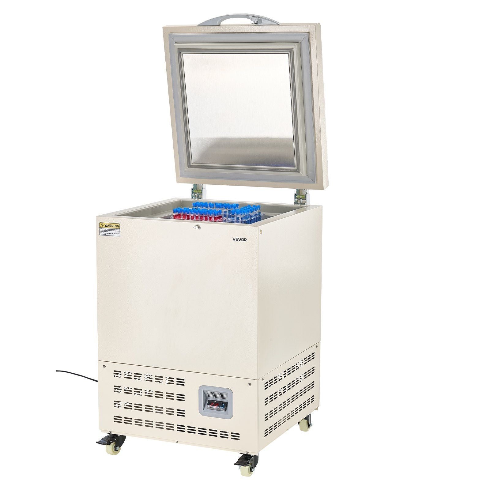 Ultra Low Temperature Freezer, 58 L, −40°F to −123°F Adjustable Temp Range, with Rollers and Digital Display, 304 Stainless Steel Liner, Low Temperature Lab Freezer for Laboratory Samples Storage - Image 11