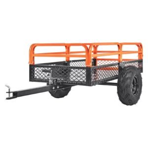 1500 lbs Steel Dump Trailer, 15 Cu. Ft Capacity, Removable Sides, Tow Behind for Mowers/Tractors/ATV, DOBA-DT1500